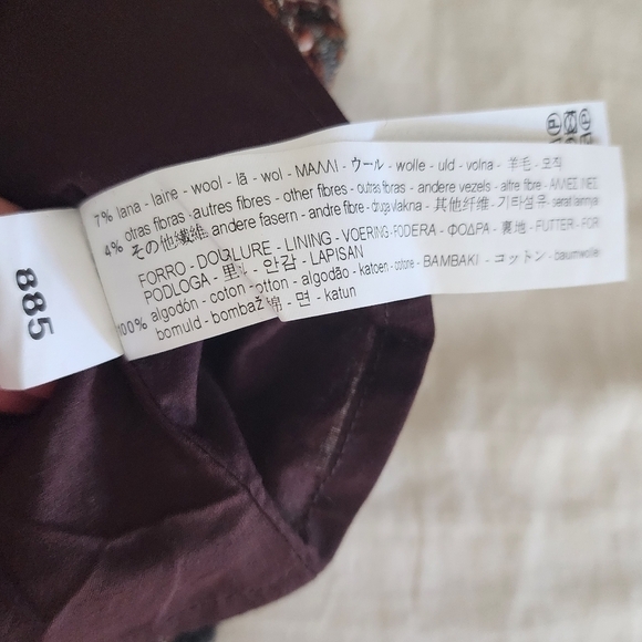 Zara Girls Jacquard Wrap Frayed Hem Skirt size 13-14 - Picture 5 of 5